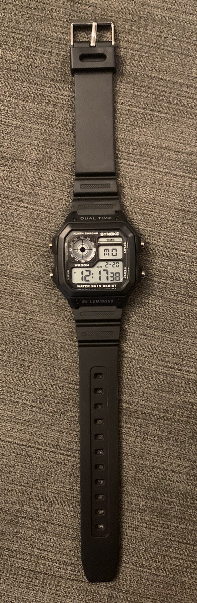 Synoke 9619 Mens Watch Digital Homage to Casio Royale James Bond