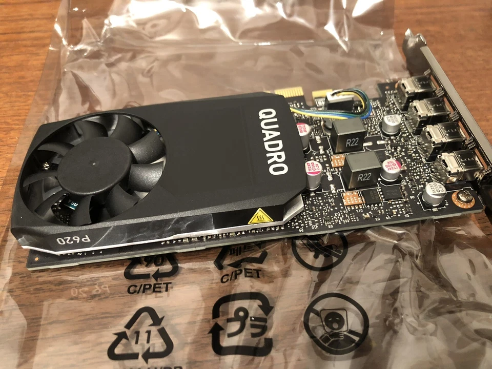 Brand New HP NVIDIA Quadro P620 2GB PCIe 3.0 4x mini-DP Video Card  + 4 Dongles - Image 2 of 3