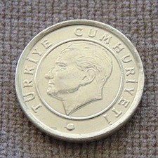 Münzen, eine Münze über 10 KURUS, 2014 Jahr ,Türkei!!!