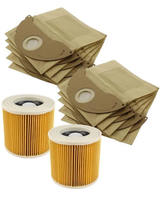 2 Filtre 10 Poussi re Sacs D Aspirateur pour Karcher MV2 Wet Dry Aspirateur