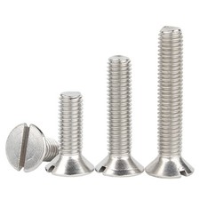 Image of A2 Stainless Steel Slotted Countersunk Head Screws DIN 963 M4-M6 Machine Screws