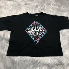 Vintage Childrens Ocean Pacific OP Black Cropped T Shirt 1990