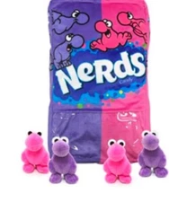 Nerds Throw Pillow W/ Mini Plush Pieces Inside NEW