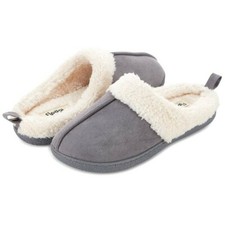 Floopi Womens Indoor Outdoor Fur Lined Clog Slipper W/Memory Foam