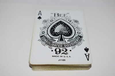Bee 92 Playing Cards Deck Consolidated-Dougherty Made in the USA J1123