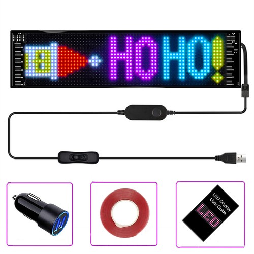 USB Coche Luz Trasera Ventana Pantalla LED Color APP Control Imagen Palabras - Imagen 16 de 16
