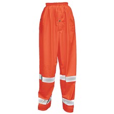 Tingley P56029 Hi-Visibility Rain Pants, Polyurethane, 30 In Inseam, Snaps