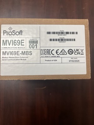 New ProSoft Technology MVI69E-MBS Modbus Serial Communication Module Free Ship!!