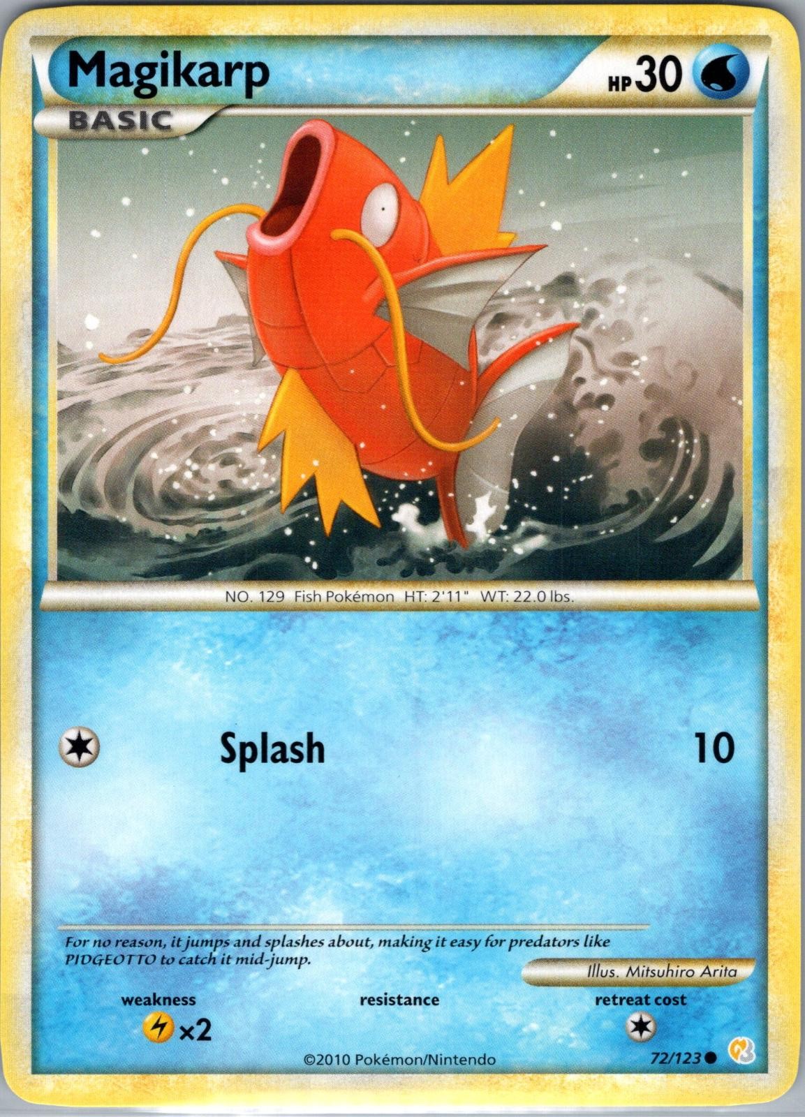 Magikarp 72/123 Common HeartGold & SoulSilver Pokemon Near Mint
