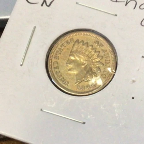 1864  Indian Head Penny; Copper  Nickel ; VERY Good condition