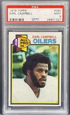 1979 Topps Football - Earl Campbell - Rookie Card #390 HOF RC Graded PSA 9 MINT