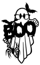 Cute Ghost Wall Art Halloween Metal Wall Decor Halloween Decorations for Fron...