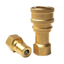 Sturdy 1 Set 1/4" Quick Disconnect Coupler Valve Up to 160℃ for Carpet Extractor