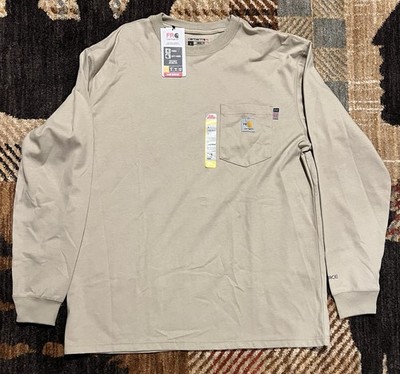   CARHARTT FR FLAME-RESISTANT FORCE LARGE T-SHIRT LONG SLEEVE CAT 2 100235 NWT