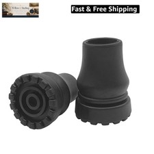 2 Pack 3/4 Inch Rubber Cane Tips Heavy Duty Walking Cane Tips, Anti Slip Repl...