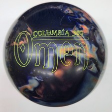 Columbia 300 Omen 16lbs Purple/Gold/Silver Bowling Ball Undrilled