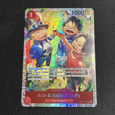 #ad Ace amp; Sabo amp; Luffy OP13 007 One Piece TCG English SR Foil NM Near Mint $4.99