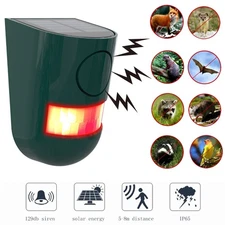 Solar Alarm Light Motion Detector Outdoor Waterproof 110db Security Siren Lamp