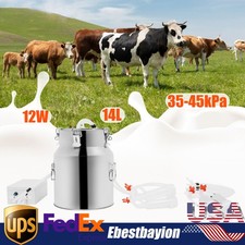 Pulsation Cow Milking Machine, Electric Cow Milker, With Stainless Steel Bucket