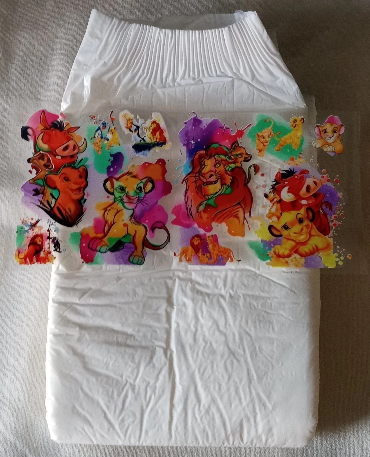 Mega adult disposable ABDL diaper- lion king READ DESCRIPTION FULLY