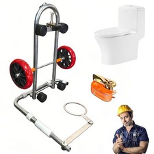 Portable Toilet Cart Jack Foldable Toilet Dolly Lift with Wheels for Easy Repair