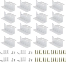 ECO-WORTHY 16 Units Solar Panel Mounting Brackets,Z 4 Pack Z Bracket, silvery 