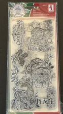 New Inkadinkado ASSORTED CHRISTMAS Clear Stamp Set 16 Stamps SANTA CLAUSE