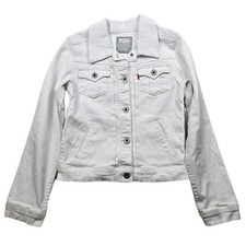 Levi's Denim Trucker Jacket Kids Size Medium 10 12 Years White Jean