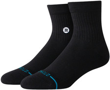 Stance, "Icon" Black Quarter Socks Size Men's 6-8.5, Women's 8-10.5