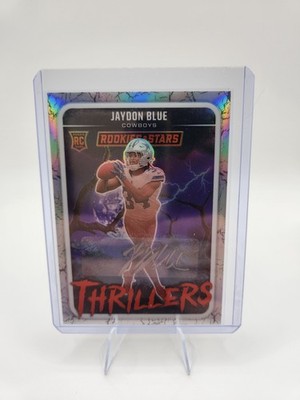 Jaydon Blue 2025 Rookies & Stars RC Silver Ink Thrillers Autograph 25/99 Cowboys