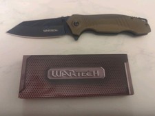 WarTech PWT131DE EDC Pocket Knife Green Handle 3CR13 Steel Assisted Open