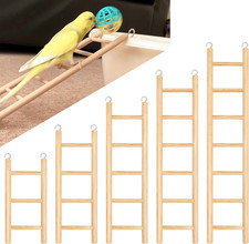 5Pcs Wooden Bird Ladder for Parrots Cage 5 Basic Sizes Perch Parakeet Climbing T