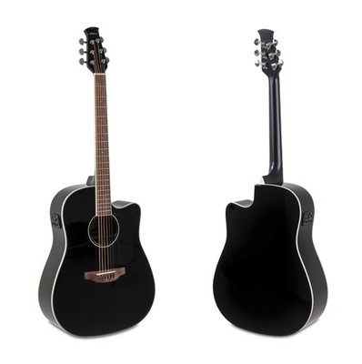 Ovation Applause Wood classics Dreadnought AED-96-5HG - schwarz mit Tonabnehmer