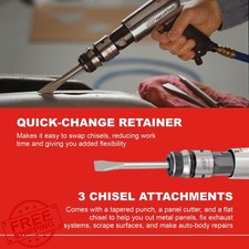 Ingersoll Rand 114GQC Air Hammer 3pc Chisel Set 3500 BPM .401 Shank