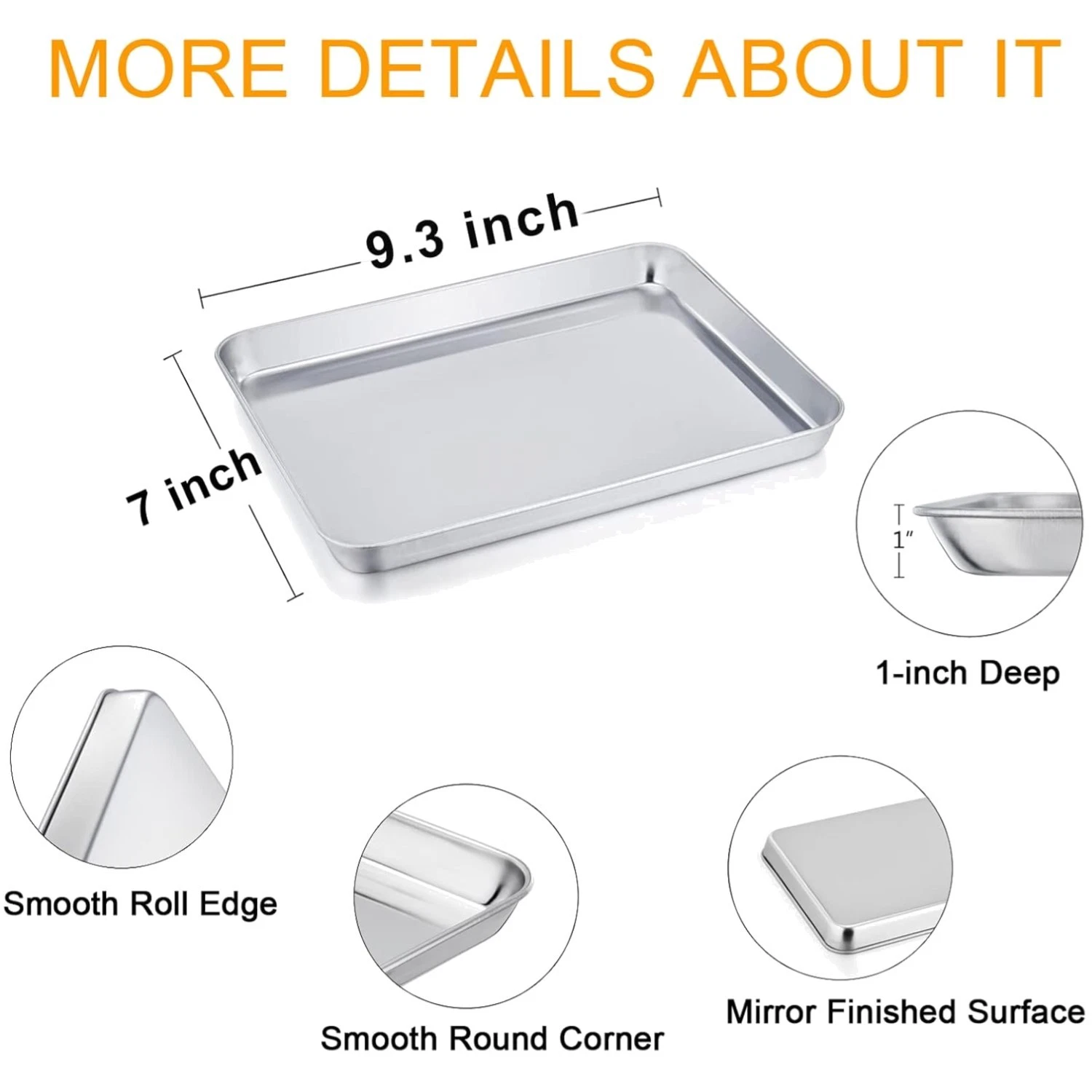 Easy Clean Stainless Steel Toaster Oven Cookware Set