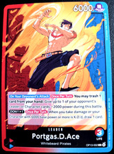 Portgas.D.Ace OP13-002 ONE PIECE Tcg Card Game NM RED/BLUE Leader