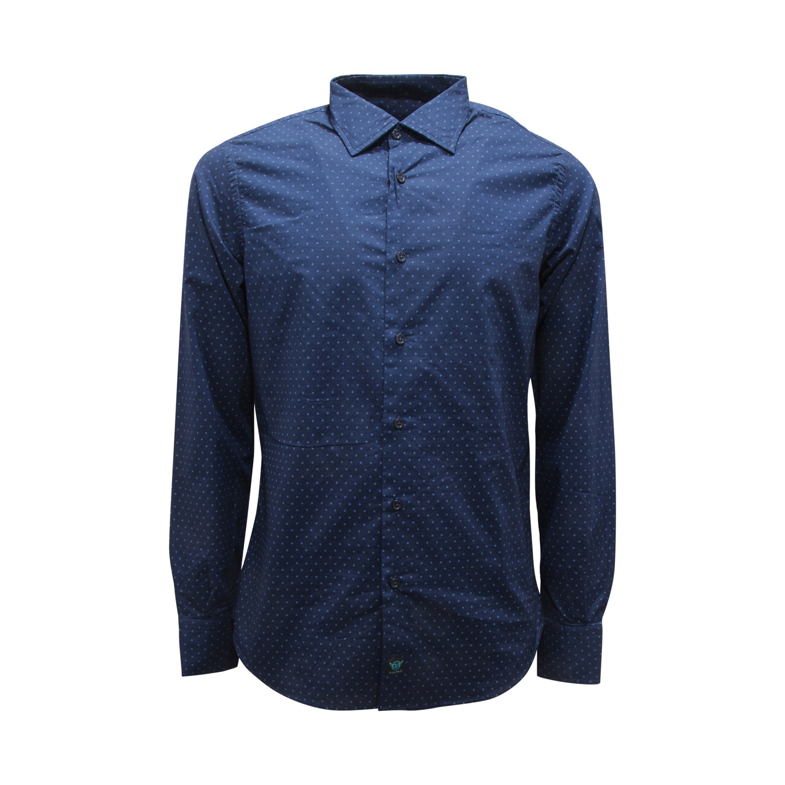 L2395 МУЖСКАЯ РУБАШКА CAMICIA UOMO BROUBACK СИНЕГО ЦВЕТА 13190₽