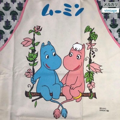 [Anonymous Shipping] Rare! Unused 1989 Retro Moomin Apron in Excellent Condition