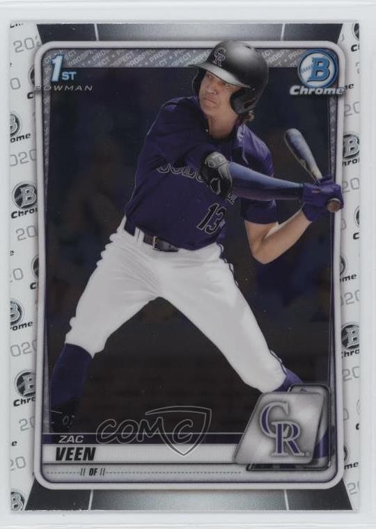 2020 Bowman Draft Chrome Zac Veen (Swinging) #BD-107 1l8s