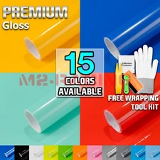 *Gloss Glossy Vinyl Car Laptop Wrap Sticker Decal Air Release Bubble Free Film