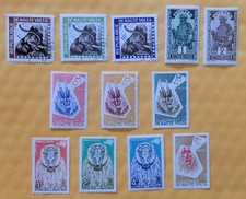 Postage Stamps - Upper Volta - Burkina Faso - Lot of 12 - Elephant -Chief -Masks