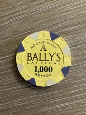 BALLY'S LAS VEGAS "1000" TOURNAMENT POKER CHIP NO CASH VALUE NCV RARE NICE!