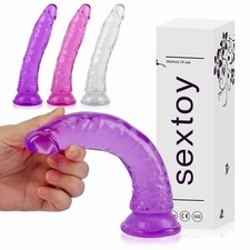 Jelly Dong Dildo Suction Cup 8.25 inches Waterproof Realistic Cock Veined Dildos
