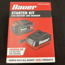 BAUER 1907C-B-SK 20V 5Ah Lithium-Ion Battery and Charger Starter Kit New