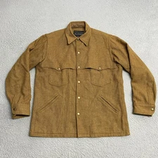 Norm Thompson Jacket Mens Large Wool Western Button Up Outdoors Vintage 90s
