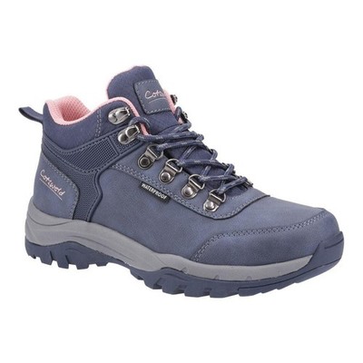 Cotswold Overbury Damen Navy Blau Wasserdicht Schnürschuhe Walking Wanderschuhe