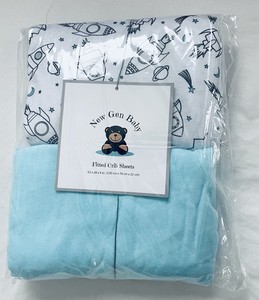Infant Crib Sheets Space Designed Set of 2