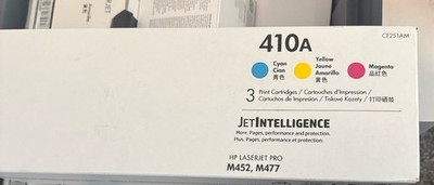 HP 410A (CF251AM) Genuine Laser Toner Cartridge - Magenta Cyan Yellow