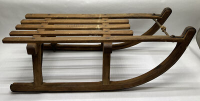 Davos wooden sledge sled ソリ vintage vintage DAVOS GERMINA