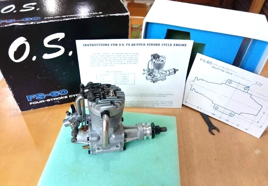 ホビーラジコン OS FS-60  FOUR-STROKE CYCLE OS Engine OS FS-60 10cc 4-Stroke RC Plane Glow Engine